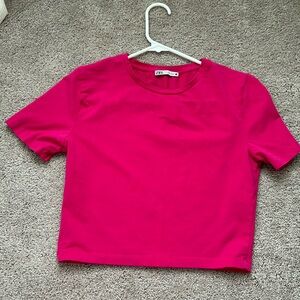 ZARA pink crop top size M